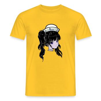 Mädchen maritim Matrose Seemann Schifffahrt Ahoi - Männer T-Shirt - Gelb - Vorne - AI Model Male 178 dark (178cm)