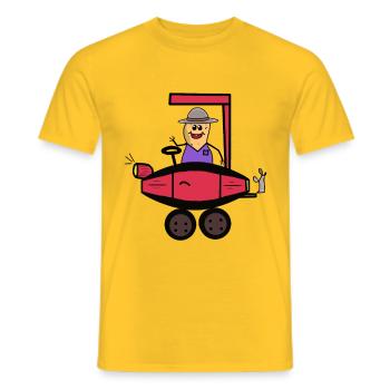 Cacahuète Permis De Conduire De Voiture Écrou Conducteur - T-shirt homme - jaune - Devant - AI Model Male 178 dark (178cm)