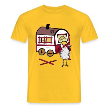 Remorque de construction Craftsman Chicken Tool Timyhaus - T-shirt homme - jaune - Devant - AI Model Male 178 dark (178cm)