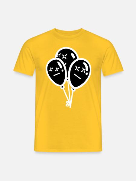 Balloons Balloons Halloween Dark - Men's T-Shirt - yellow