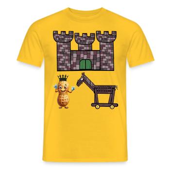 Cacahuète Château médiéval Roi Cheval Château Enfant - T-shirt homme - jaune - Devant - AI Model Male 178 dark (178cm)
