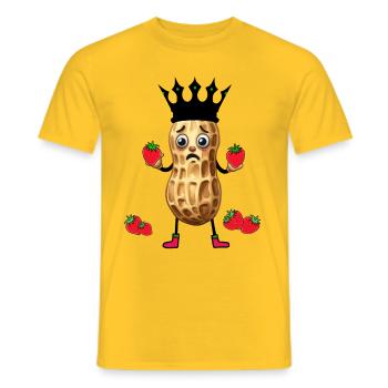Fraises Fruits sucrés Cacahuètes Fraise Fruit - T-shirt homme - jaune - Devant - AI Model Male 178 dark (178cm)