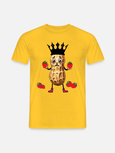 Erdbeeren süße Früchte Erdnuss Erdbeer Obst - Männer T-Shirt - Gelb