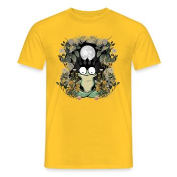Frog Frogs Fairy Tale Fairy Tale Character - Men's T-Shirt - yellow - Front - AI Model Male 178 dark (178cm)