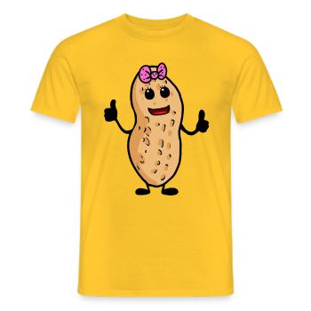 Cacahuètes Cacahuètes Noix Pouces en l’air Gagnant Gagnant - T-shirt homme - jaune - Devant - AI Model Male 178 dark (178cm)