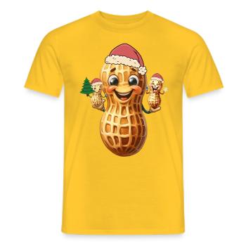 Weihnachtsgeschenk Nikolaus Weihnachtsmann Erdnuss - Männer T-Shirt - Gelb - Vorne - AI Model Male 178 dark (178cm)