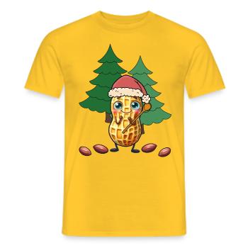 Cacahuètes Noix de Noël Noix Noël - T-shirt homme - jaune - Devant - AI Model Male 178 dark (178cm)