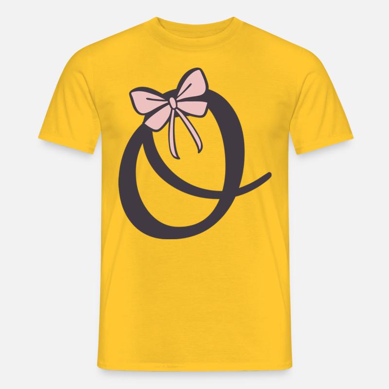 Anfangsbuchstabe O Schleifchen - Männer T-Shirt - Gelb
