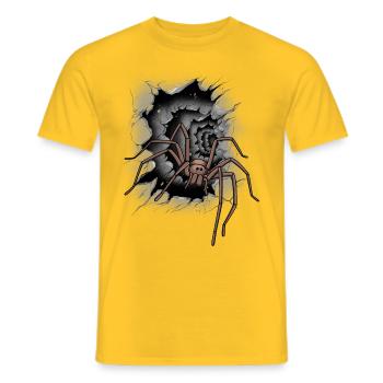 Spinne Halloween Spinnen - Männer T-Shirt - Gelb - Vorne - AI Model Male 178 dark (178cm)