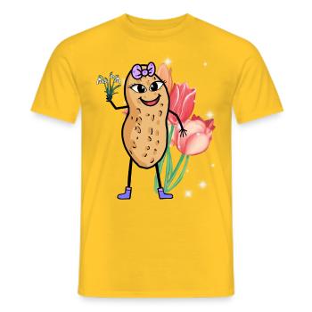Peanut Spring Flowers Easter Flower Greeting Greeting - Men's T-Shirt - yellow - Front - AI Model Male 178 dark (178cm)