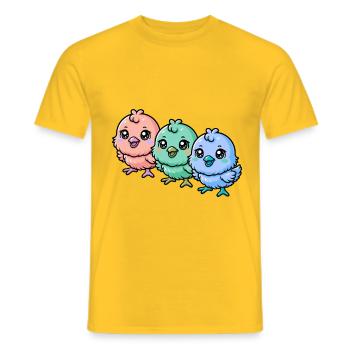 Baby Kind Kinder Küken Ostern Kleinkinder Huhn - Männer T-Shirt - Gelb - Vorne - AI Model Male 178 dark (178cm)