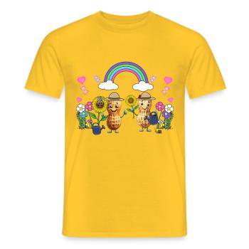 Peanut Enfant Enfants Printemps Bambins Bébé - T-shirt homme - jaune - Devant - AI Model Male 178 dark (178cm)