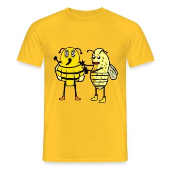 Insekt Insekten Kinder Kind Biene Bienen - Männer T-Shirt - Gelb - Vorne - AI Model Male 178 dark (178cm)