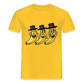 banana funny funny funny banana fruit fruit - Men's T-Shirt - yellow - Front - AI Model Male 178 dark (178cm)