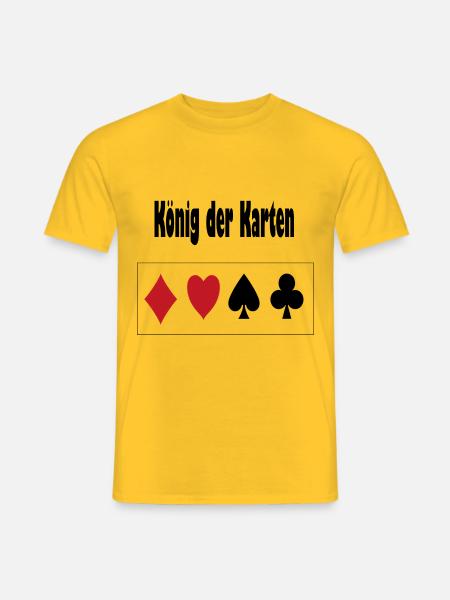 König der Karten - Männer T-Shirt - Gelb