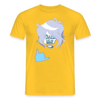 Me Series - Call Me - Men's T-Shirt - yellow - Front - AI Model Male 178 dark (178cm)