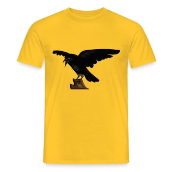Rabe - Männer T-Shirt - Gelb - Vorne - AI Model Male 178 dark (178cm)