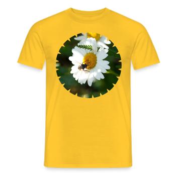 Insects depend on flowers and vice versa - Men's T-Shirt - yellow - Front - AI Model Male 178 dark (178cm)