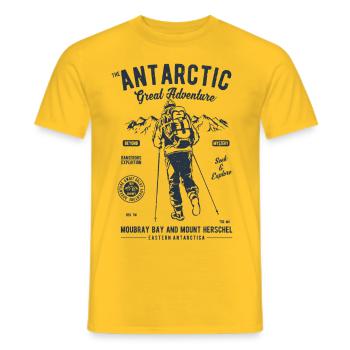 Aventure antarctique - T-shirt homme - jaune - Devant - AI Model Male 178 dark (178cm)
