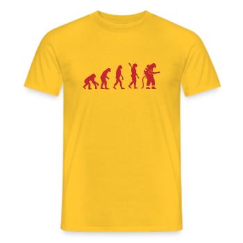EVOLUTION FEUERWEHR FEUERWEHRMANN FIREFIGHTER - Männer T-Shirt - Gelb - Vorne - AI Model Male 178 dark (178cm)