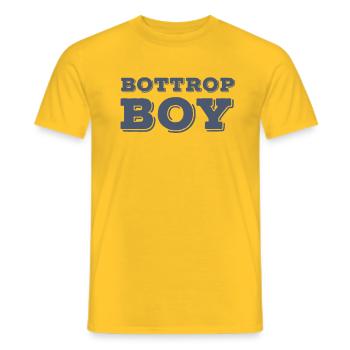 Bottrop boy - Men's T-Shirt - yellow - Front - AI Model Male 178 dark (178cm)