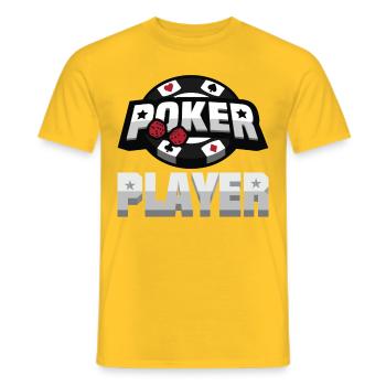 Poker Players - Men's T-Shirt - yellow - Front - AI Model Male 178 dark (178cm)