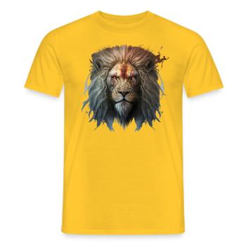 Lion des morts-vivants - T-shirt homme - jaune - Devant - AI Model Male 178 dark (178cm)