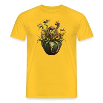Zombie-Pflanzenfresser - Männer T-Shirt - Gelb - Vorne - AI Model Male 178 dark (178cm)