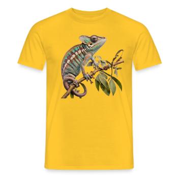Chameleon Power - Men's T-Shirt - yellow - Front - AI Model Male 178 dark (178cm)