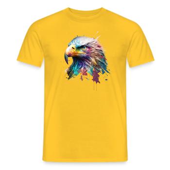 Royal Eagle: An Oil-Painted Masterpiece - Men's T-Shirt - yellow - Front - AI Model Male 178 dark (178cm)