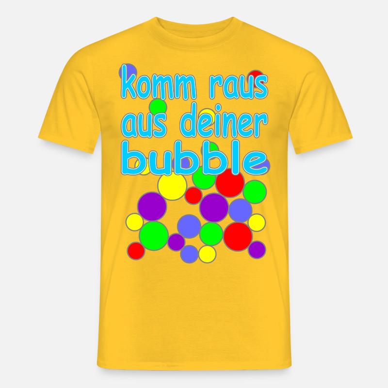 bubble deutsche Version Nr.2 - Männer T-Shirt - Gelb