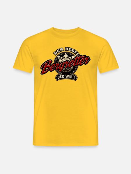 Der Beste Bergretter der Welt - Geburstags - Männer T-Shirt - Gelb