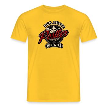Der Beste Postler der Welt - Geburstags Geschenk - Männer T-Shirt - Gelb - Vorne - AI Model Male 178 dark (178cm)