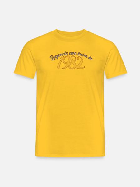 Custom T-shirt 1982 Legends are born in 1982 - Men's T-Shirt - yellow