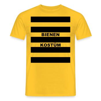 Biene Kostüm Karneval Bienenkostüm Fasching lustig - Männer T-Shirt - Gelb - Vorne - AI Model Male 178 dark (178cm)