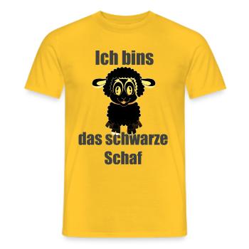 Je suis le mouton noir - T-shirt homme - jaune - Devant - AI Model Male 178 dark (178cm)