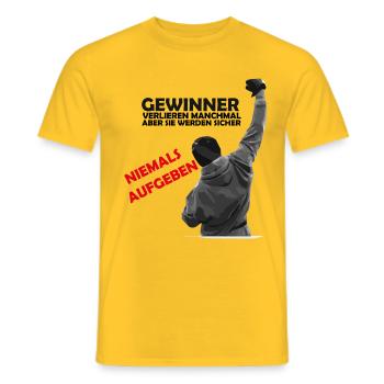Winners sometimes lose but they... - Men's T-Shirt - yellow - Front - AI Model Male 178 dark (178cm)