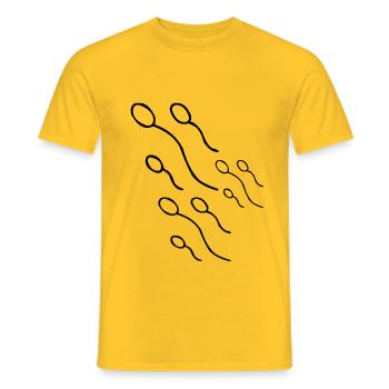 DER WEG ZUM GLÜCK - Männer T-Shirt - Gelb - Vorne - AI Model Male 178 dark (178cm)