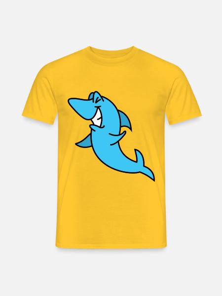 Shark Grin Laughing - Men's T-Shirt - yellow