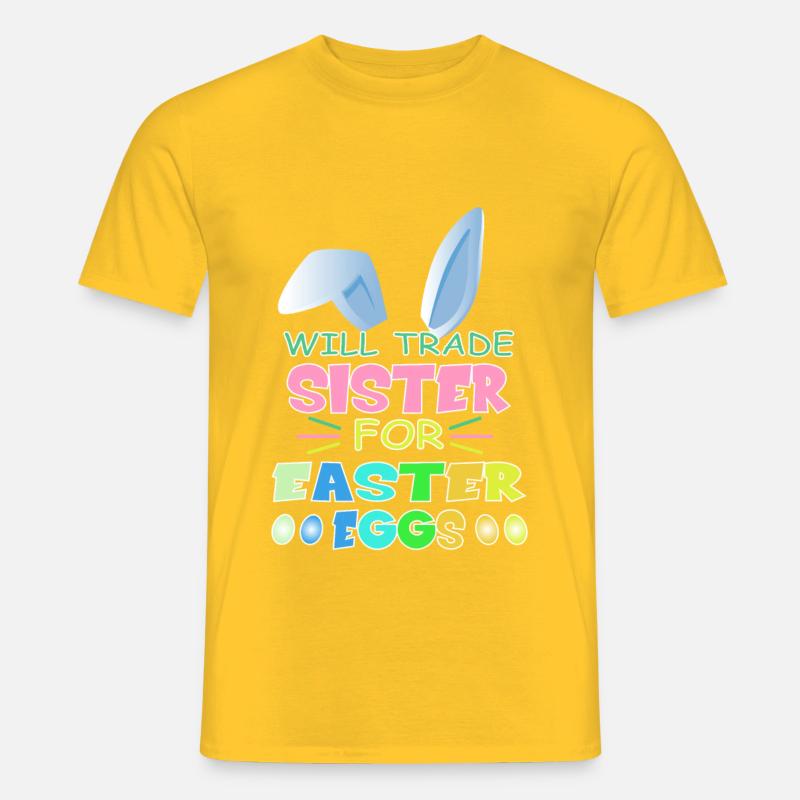 Easter Easter Bunny easter eggs boy gift - Men’s T-shirt - yellow