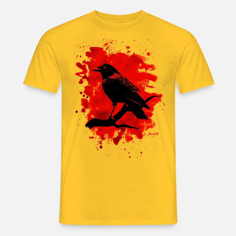 Crow bleached red - Männer T-Shirt - Gelb