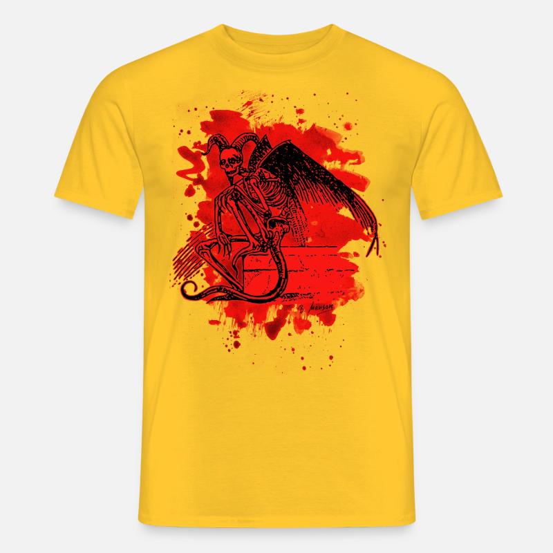 Sitting Demon – bleached red - Männer T-Shirt - Gelb