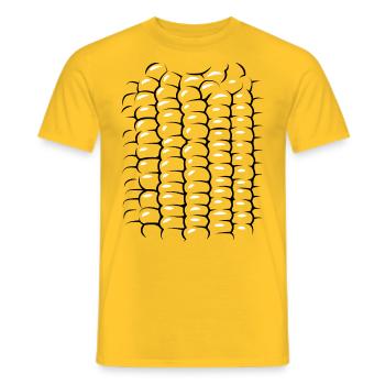 Corn Corncob Corn Carnival Carnival costume - Men's T-Shirt - yellow - Front - AI Model Male 178 dark (178cm)