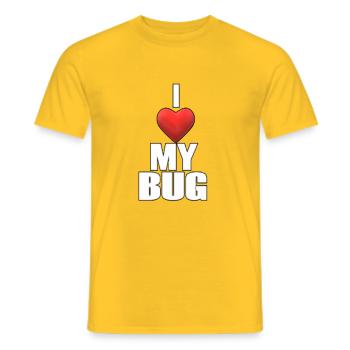 Ich liebe meinen Bug - Männer T-Shirt - Gelb - Vorne - AI Model Male 178 dark (178cm)