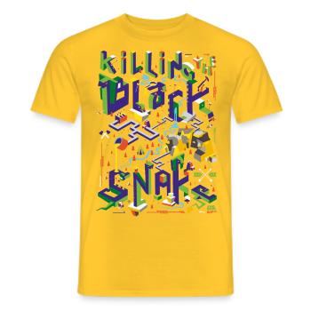 Kill the black snake - T-shirt homme - jaune - Devant - AI Model Male 178 dark (178cm)