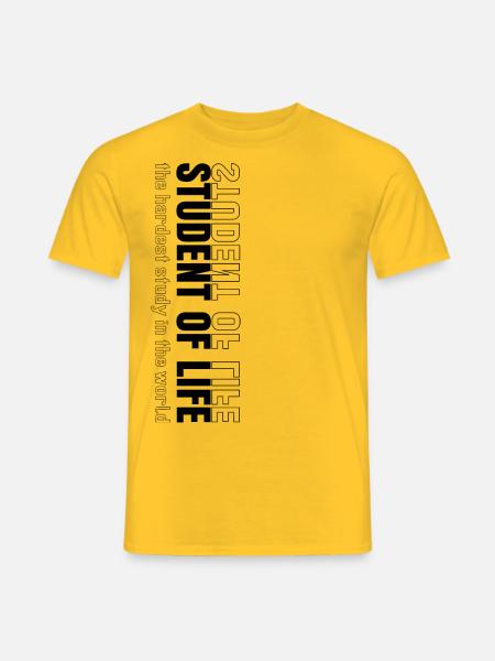 STUDENT OF LIFE - Men's T-Shirt - yellow