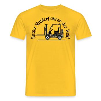 Staplerfahrer Armee bester Staplerfahrer der Welt - Männer T-Shirt - Gelb - Vorne - AI Model Male 178 dark (178cm)