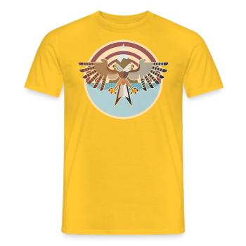 Red kite - Men's T-Shirt - yellow - Front - AI Model Male 178 dark (178cm)