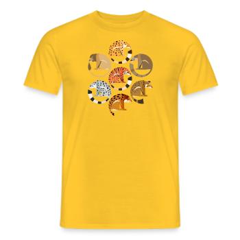 Big cats - Men's T-Shirt - yellow - Front - AI Model Male 178 dark (178cm)