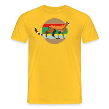 Guépard - Course à pied - T-shirt homme - jaune - Devant - AI Model Male 178 dark (178cm)